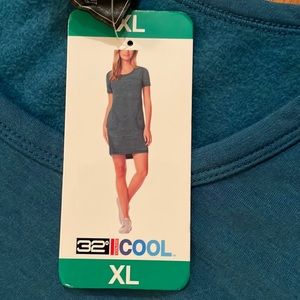 🆕NWT 32 Degrees Heather Turquoise Dress with Pockets Size XL